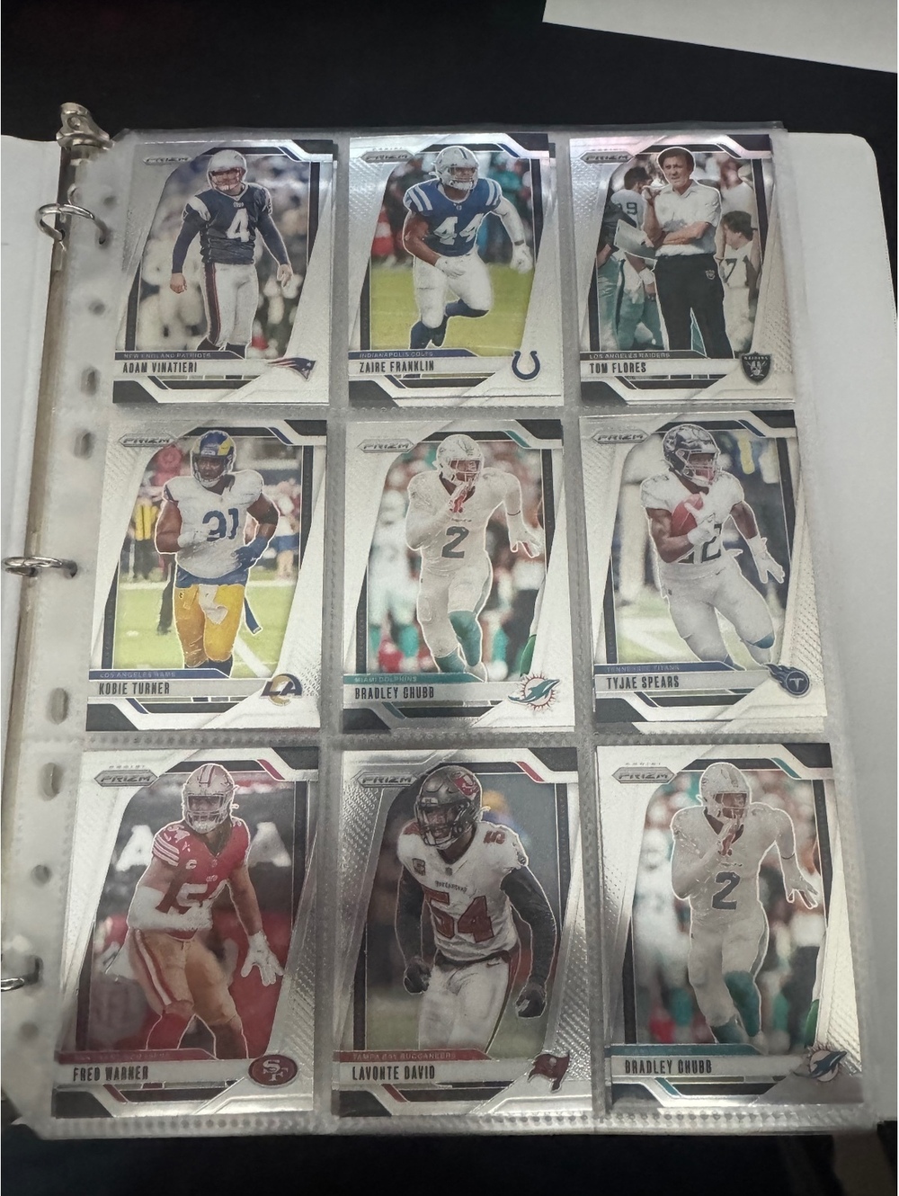 108 NFL Football Card Binder Lot 2024 Prizm Mosaic Topps Chrome Stars